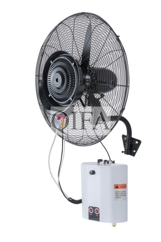 Misting wall fan, cooling misting fan with wall mounted